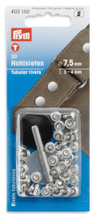 REMACHES TUBULARES 3-4MM PLATEADOS (20PZ)