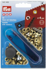 OJALES DE METAL 4MM DORADO (50PZ)