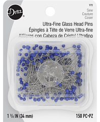 ALFILERES CABEZA DE VIDRIO ULTRA FINOS TAM22(150 UN)