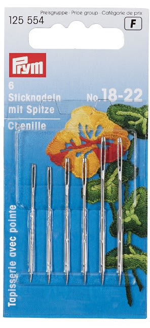 AGUJAS P/BORDAR CON PUNTA 18-221