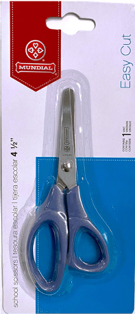 TIJERA ESCOLAR COLORES 4 1/2 EASY CUT1