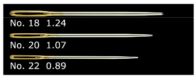 6AGUJAS P/TAPICERIA OJO DORADO (#18-22)2