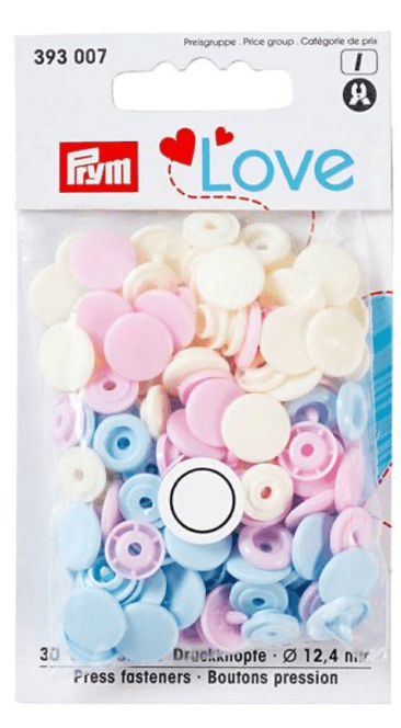 BROCHE PRES. PRYM LOVE 12,4MM ROS/AZ/PERLA1