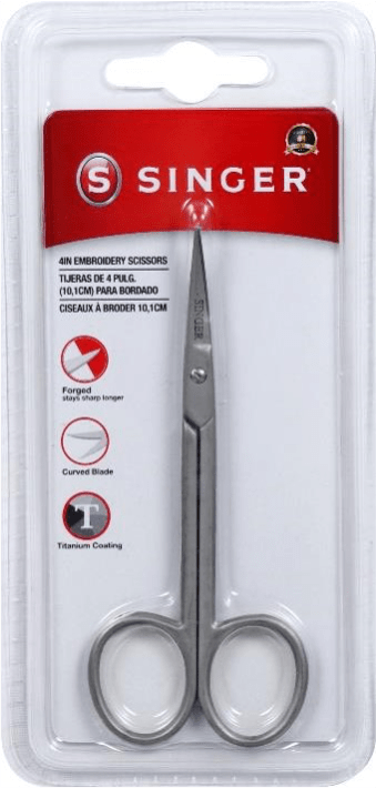 TIJERA BORDAR CURVA TITANIO 41