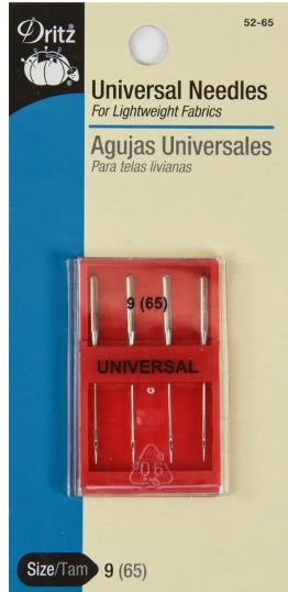 AGUJA MAQUINA UNIVERSAL 65/09 PUNTA ESTANDAR1