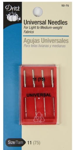 AGUJA MAQUINA UNIVERSAL 75/11 PUNTA ESTANDAR1