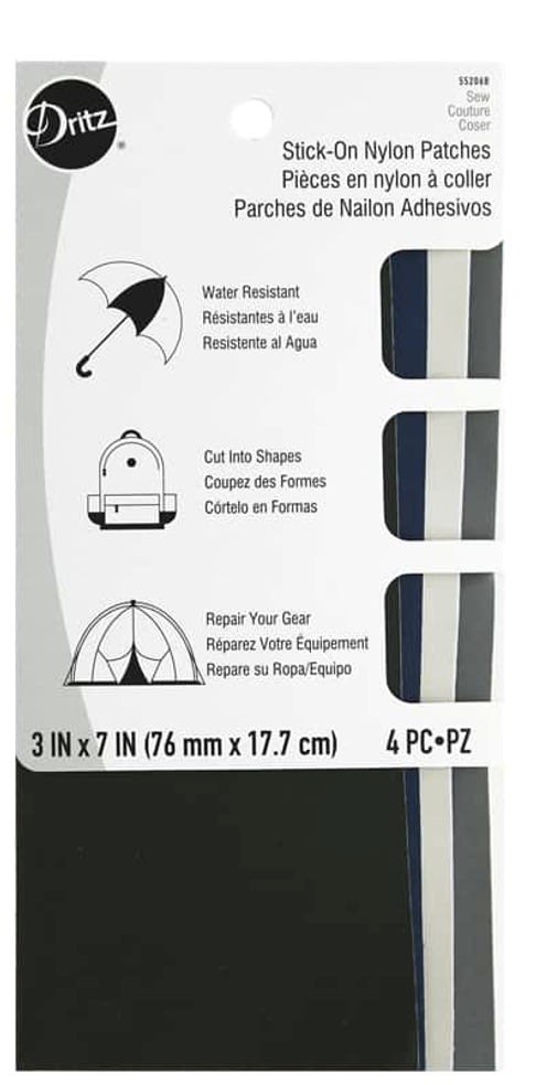 4 PARCHES ADHESIVOS NYLON(7,6 X 17,7 CMS)1