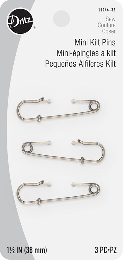 MINI ALFILER GANCHO  KILT DRITZ 38MM GRAFITO(3UN)1