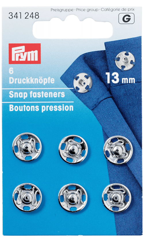 BROCHE PRESION PLATEADO 13MM (6UN)1