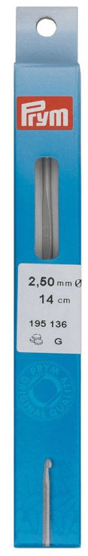 CROCHET ALUMINIO 14CM/2.5MM GRIS1