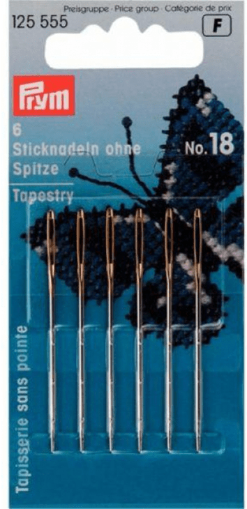 AGUJAS DE BORDAR NO. 18 SIN PUNTA AC. 1,20x50 MM PLAT.3