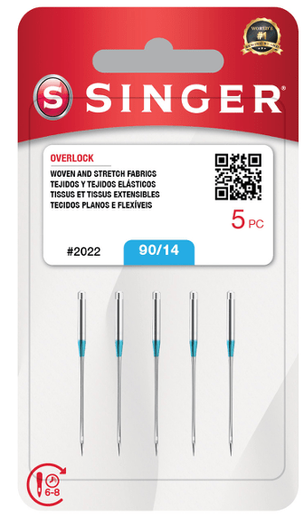 AGUJAS OVERLOCK UNIVERSAL 90/14 (5UN)1