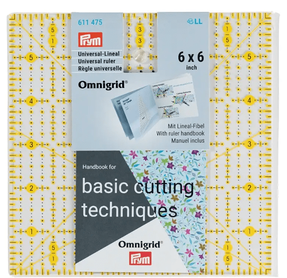 REGLA UNIVERSAL CON ESCALA EN PULGADAS 6X6 OMNIGRID BY PRYM1
