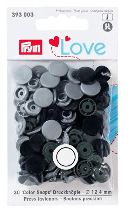 BROCHE PRES.PRYM LOVE 12,4MM COLOR SNAPS GRIS (30UN)2