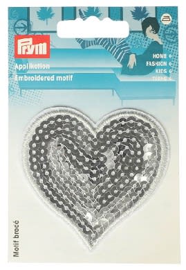 PARCHE TERMOADHESIVO CORAZON LENTEJUELA PLATA1