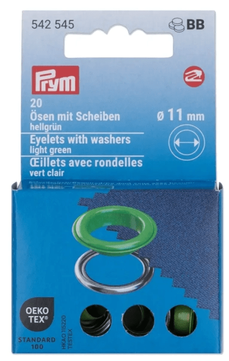 OJALES DE METAL 11MM VERDE CLARO3