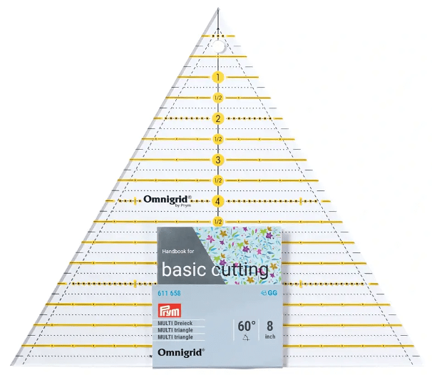 REGLA PATCHWORK TRIANGULO MULTI 8 PULG. OMNIGRID BY PRYM1
