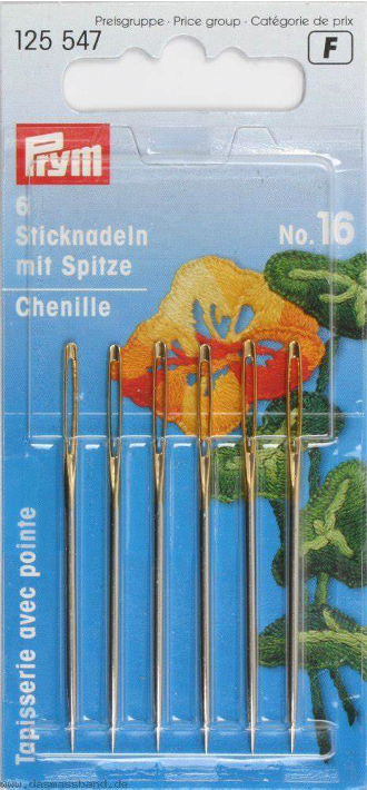 AGUJAS DE BORADR 16 CON PUNTA (6UN)3