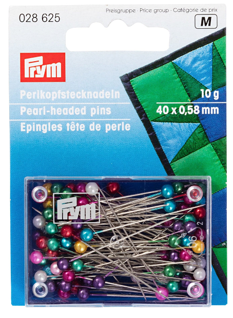 ALFILERES CABEZA DE PERLA  0,58 x 40 mm MULTICOLOR SURT..2