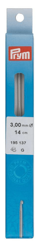 CROCHET ALUMINIO 14CM/3.0MM GRIS1