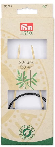 PALILLO CIRCULAR PRYM BAMBU 80 CMS X 2.5 - 10.0 MM2