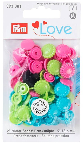 BROCHES PRESION COLOR SNAPS FLOR(20UN)3