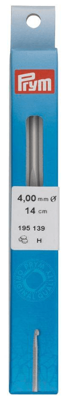 CROCHET ALUMINIO 14CM/4.0MM GRIS1