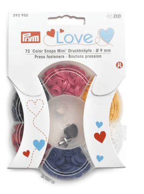 PRYM LOVE BOTONES PRES. COLOR SNAPS MINI CAJA 6 COL.3