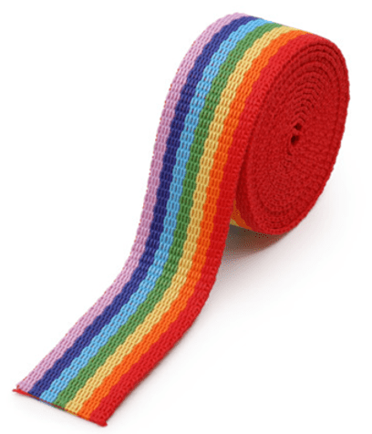 CINTURONES/TIRANTES ARCOIRIS (25MM X 1,52M)2