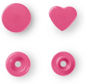 BROCHES PRESION COLOR SNAPS CORAZON ROSADO(30UN)1