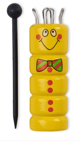 MUÑECO PARA TEJIDO MADERA AMARILLO2