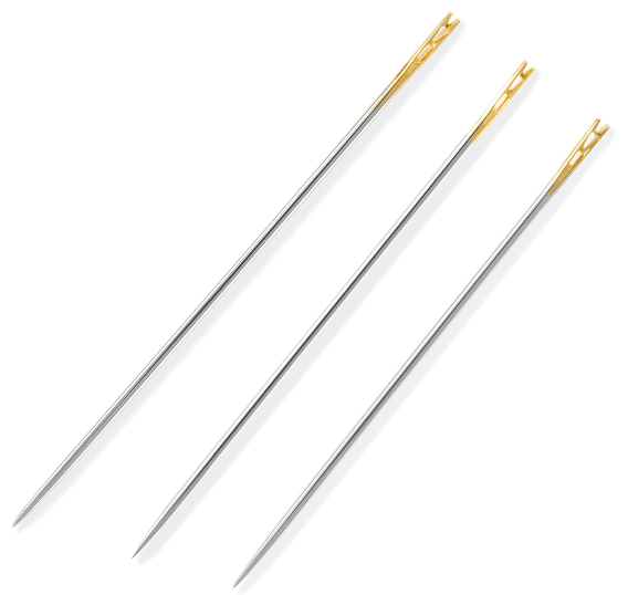 AGUJAS ENHEBRADO FACIL OJO DORADO SURT X 123