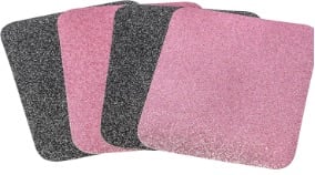 PARCHES GLITTER ROSA-GRIS PLANCHA (4UN)2
