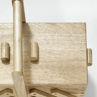 CAJA DE COSTURA MADERA CLARO M2