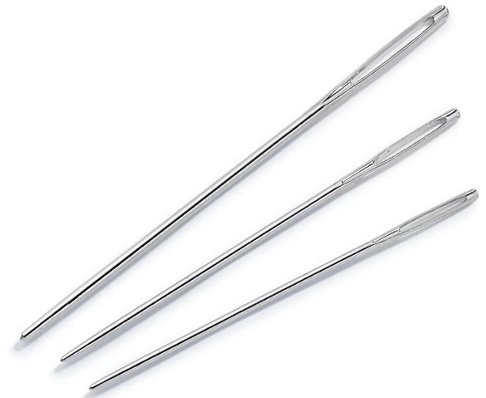 AGUJAS DE BORDAR NO. 18 SIN PUNTA AC. 1,20x50 MM PLAT.1