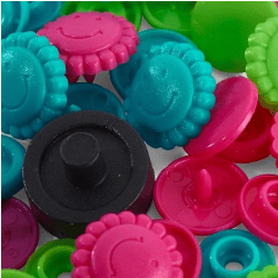 BROCHES PRESION COLOR SNAPS FLOR(20UN)1