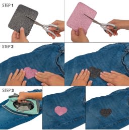 PARCHES GLITTER ROSA-GRIS PLANCHA (4UN)3