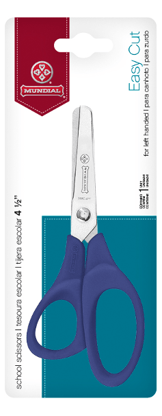 TIJERA ESCOLAR COLORES 4 1/2 ZURDOS EASY CUT1