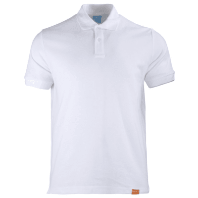 Polera Pique Manga Corta Blanca Hombre