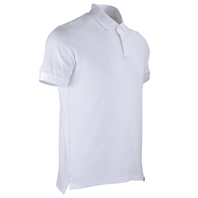 Polera Pique Manga Corta Blanca Hombre