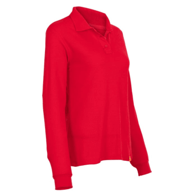 Polera Pique Manga Larga Roja Hombre