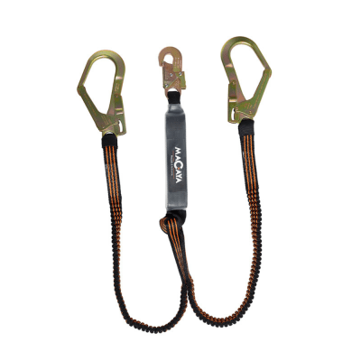 Amortiguador en Y en Cinta Tubular Mosquetón Escala