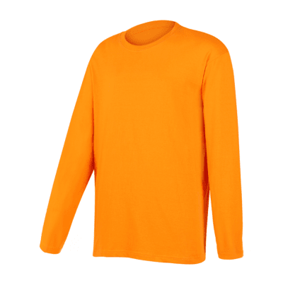 Polera Polo Manga Larga Naranja Hombre