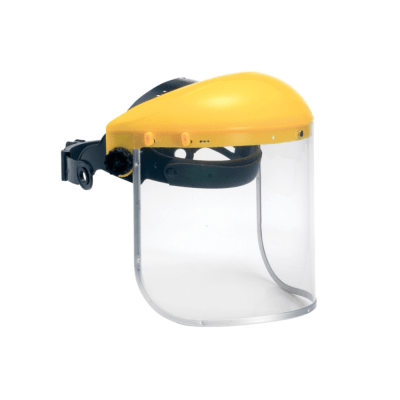 Casquete amarillo + Visor borde aluminio Casquete amarillo + Visor borde aluminio