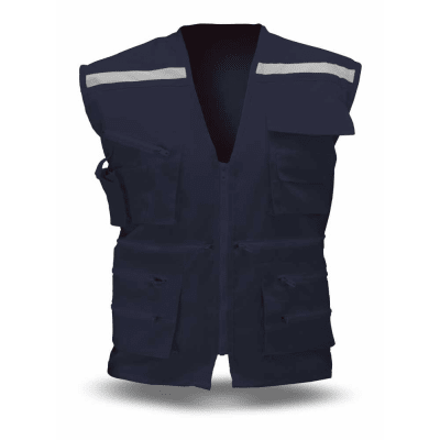 Chaleco Geologo Poplin Azul1