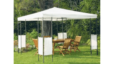 PÉRGOLA METALICA  2.5x3x3 M BLANCO