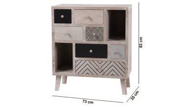 CÓMODA 7 CAJONES - 83X73X35 CM -