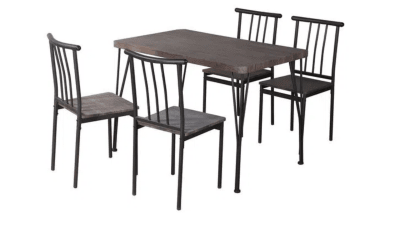 COMEDOR 4 SILLAS AMALIO CAFÉ