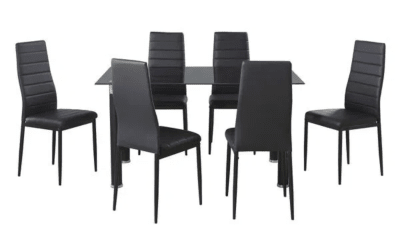 COMEDOR 6 SILLAS NEGRO COMEDOR 6 SILLAS NEGRO