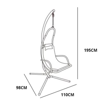 SILLA COLGANTE 98x110x195 CM SILLA COLGANTE 98x110x195 CM